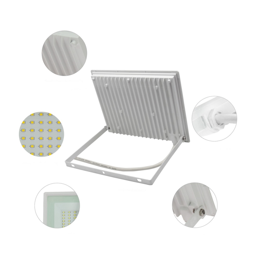 LED Екстериорен прожектор NOCTIS LUX 3 LED/50W/230V IP65 бял