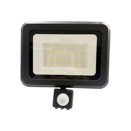LED Екстериорен прожектор със сензор LED/50W/230V 4000K IP44 черен