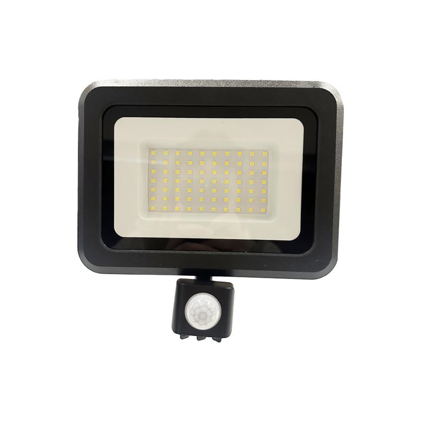 LED Екстериорен прожектор със сензор LED/50W/230V 4000K IP44 черен