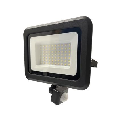 LED Екстериорен прожектор със сензор LED/50W/230V 4000K IP44 черен