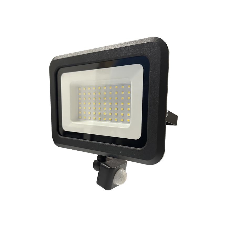 LED Екстериорен прожектор със сензор LED/50W/230V 4000K IP44 черен