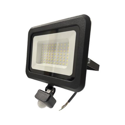LED Екстериорен прожектор със сензор LED/50W/230V 4000K IP44 черен