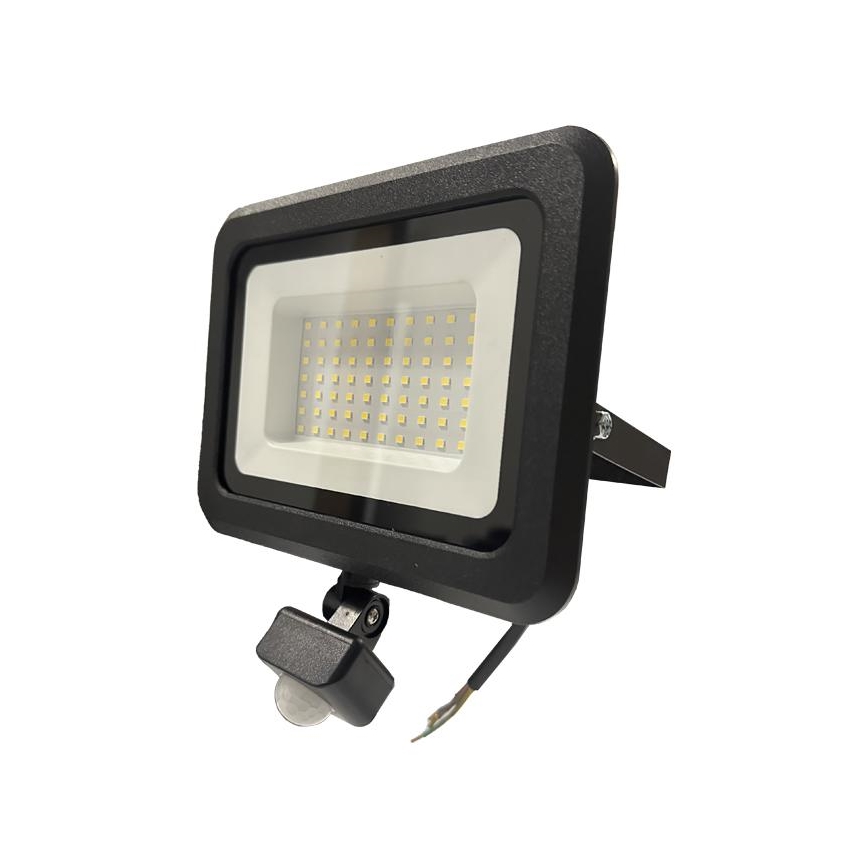 LED Екстериорен прожектор със сензор LED/50W/230V 4000K IP44 черен