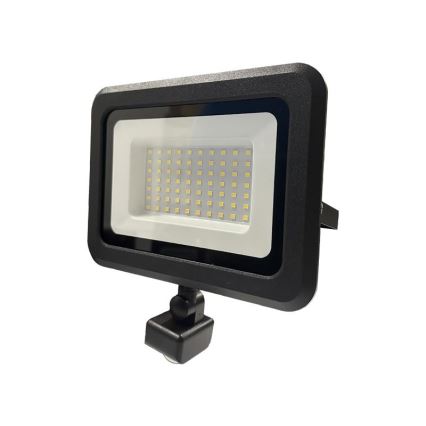 LED Екстериорен прожектор със сензор LED/50W/230V 4000K IP44 черен