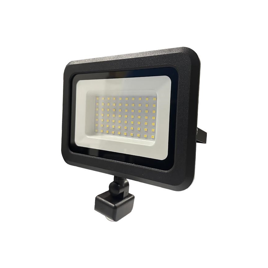 LED Екстериорен прожектор със сензор LED/50W/230V 4000K IP44 черен
