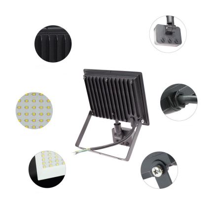 LED Екстериорен прожектор със сензор NOCTIS LUX 3 LED/50W/230V 4000K IP44 черен