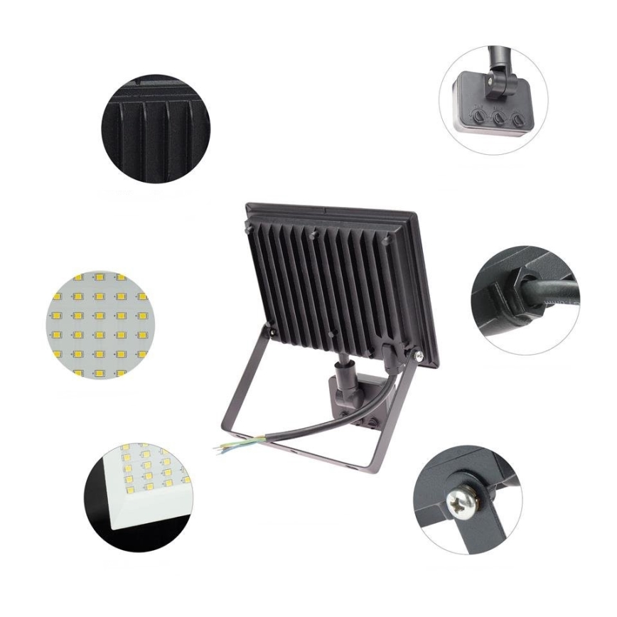 LED Екстериорен прожектор със сензор NOCTIS LUX 3 LED/50W/230V 4000K IP44 черен