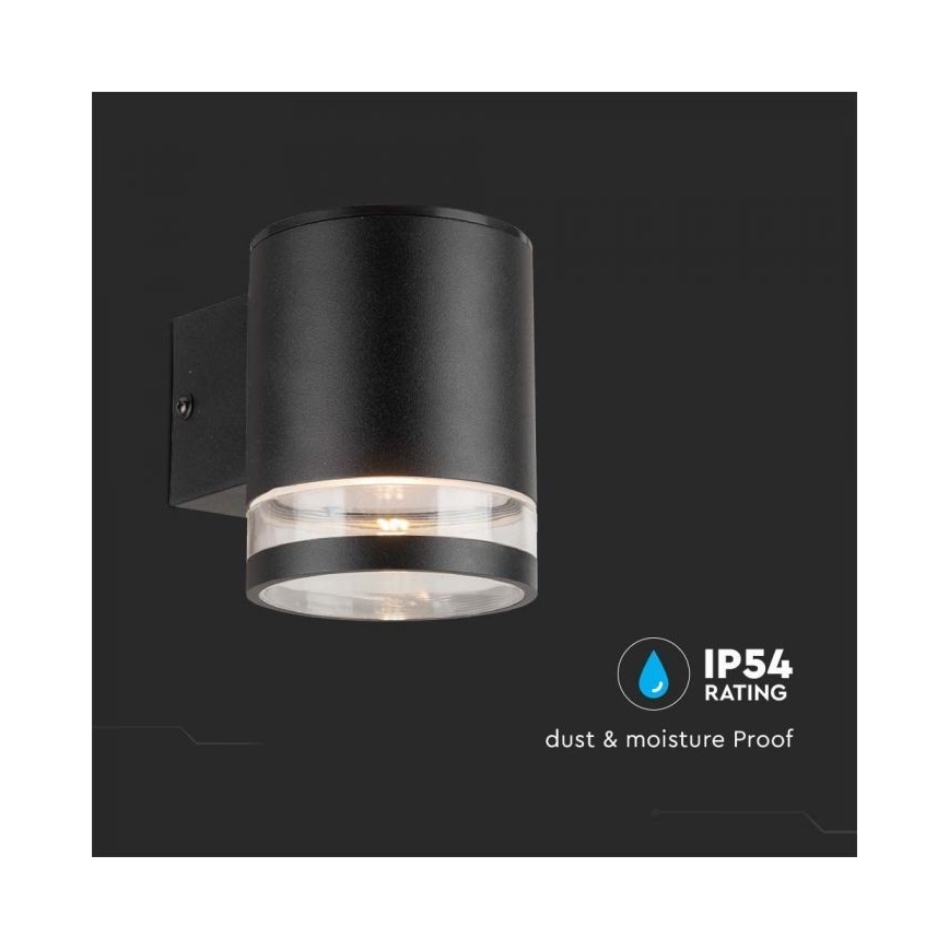 LED Екстериорен соларен аплик LED/1W/3,7V 3000K IP54 черен