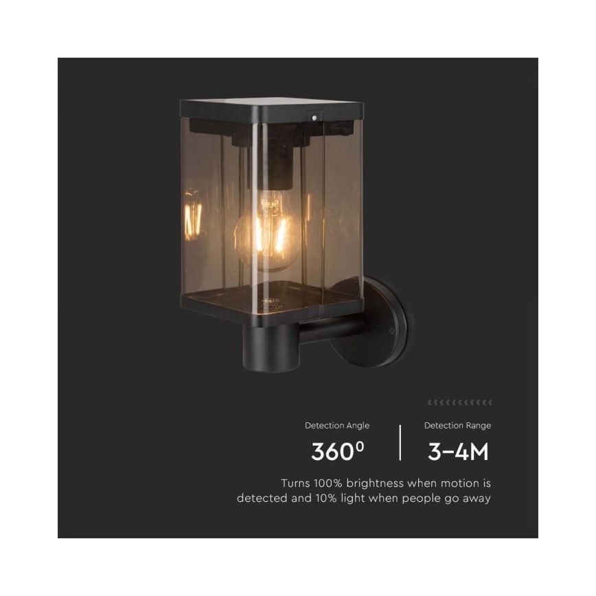 LED Екстериорен соларен аплик със сензор LED/2,5W/3,7V 3000K IP54