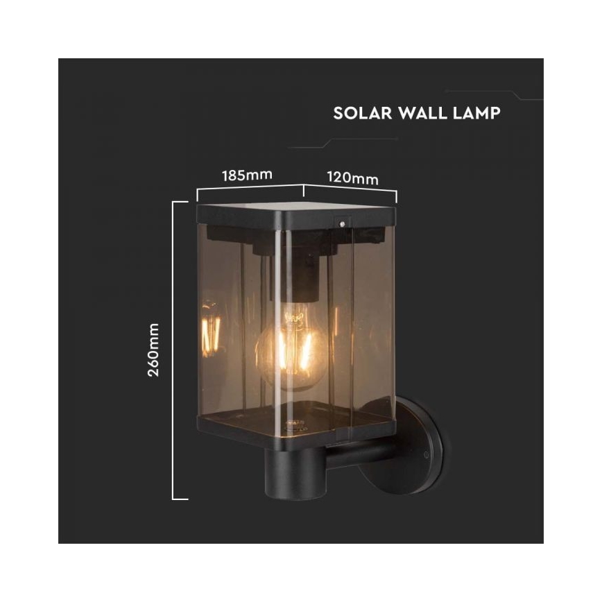 LED Екстериорен соларен аплик със сензор LED/2,5W/3,7V 3000K IP54