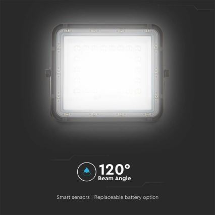 LED Екстериорен димируема соларен прожектор LED/10W/3,2V IP65 4000K 6000 mAh черен + дистанционно управление