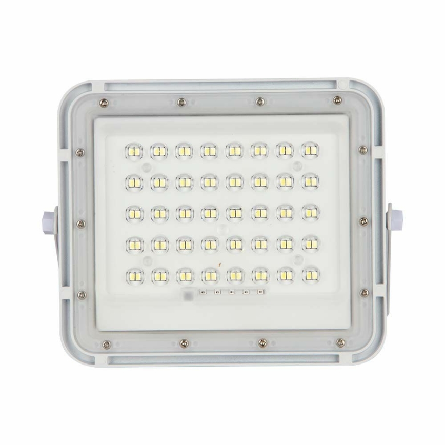 LED Екстериорен димируема соларен прожектор LED/10W/3,2V IP65 6400K 6000 mAh бял + дистанционно управление