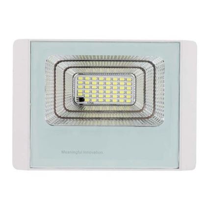 LED Екстериорен соларен прожектор LED/12W/3,2V IP65 4000K + дистанционно управление