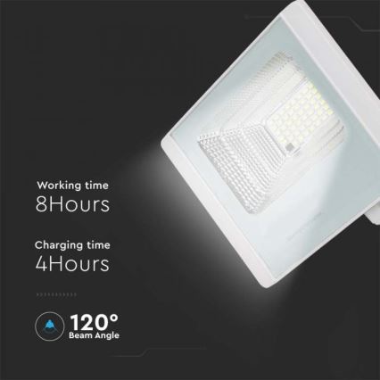 LED Екстериорен соларен прожектор LED/12W/3,2V IP65 6400K + дистанционно управление
