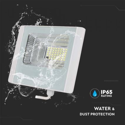 LED Екстериорен соларен прожектор LED/12W/3,2V IP65 6400K + дистанционно управление