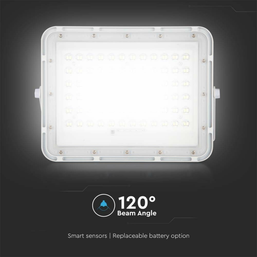LED Екстериорен димируема соларен прожектор LED/15W/3,2V IP65 4000K 12000 mAh бял + дистанционно управление