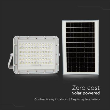 LED Екстериорен димируема соларен прожектор LED/15W/3,2V IP65 6400K бял + дистанционно управление