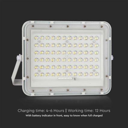 LED Екстериорен димируема соларен прожектор LED/15W/3,2V IP65 6400K бял + дистанционно управление