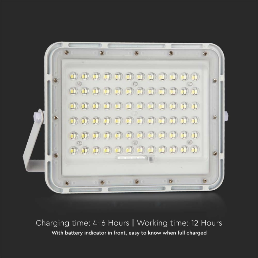 LED Екстериорен димируема соларен прожектор LED/15W/3,2V IP65 6400K бял + дистанционно управление