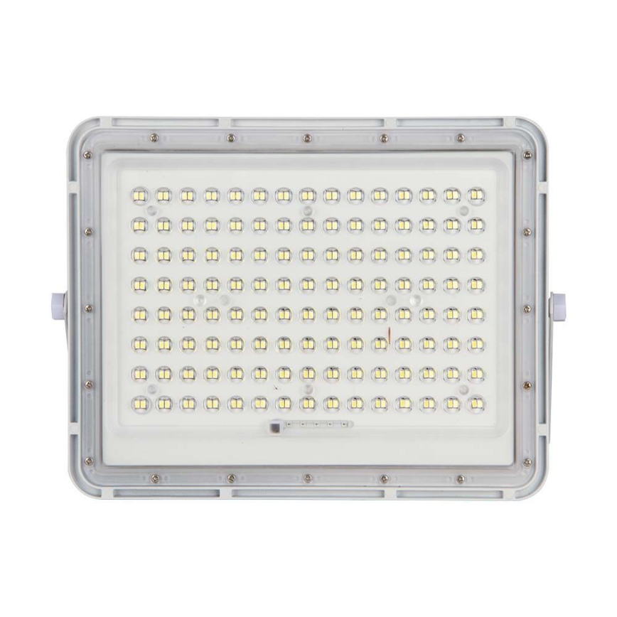 LED Екстериорен соларен прожектор LED/20W/3,2V 4000K бял IP65 + дистанционно управление