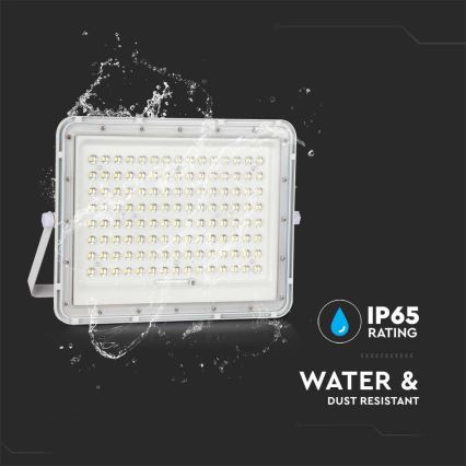 LED Екстериорен соларен прожектор LED/20W/3,2V 4000K бял IP65 + дистанционно управление