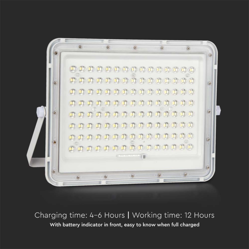 LED Екстериорен соларен прожектор LED/20W/3,2V 4000K бял IP65 + дистанционно управление
