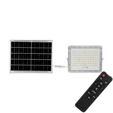 LED Екстериорен соларен прожектор LED/20W/3,2V 4000K бял IP65 + дистанционно управление