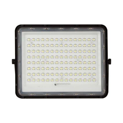 LED Екстериорен соларен прожектор LED/20W/3,2V 6400K черен IP65 + дистанционно управление