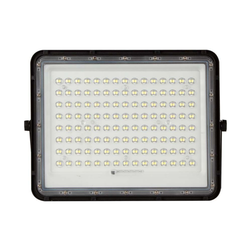 LED Екстериорен соларен прожектор LED/20W/3,2V 6400K черен IP65 + дистанционно управление