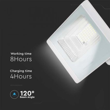 LED Екстериорен соларен прожектор LED/20W/3,2V IP65 4000K 20000 mAh + дистанционно управление