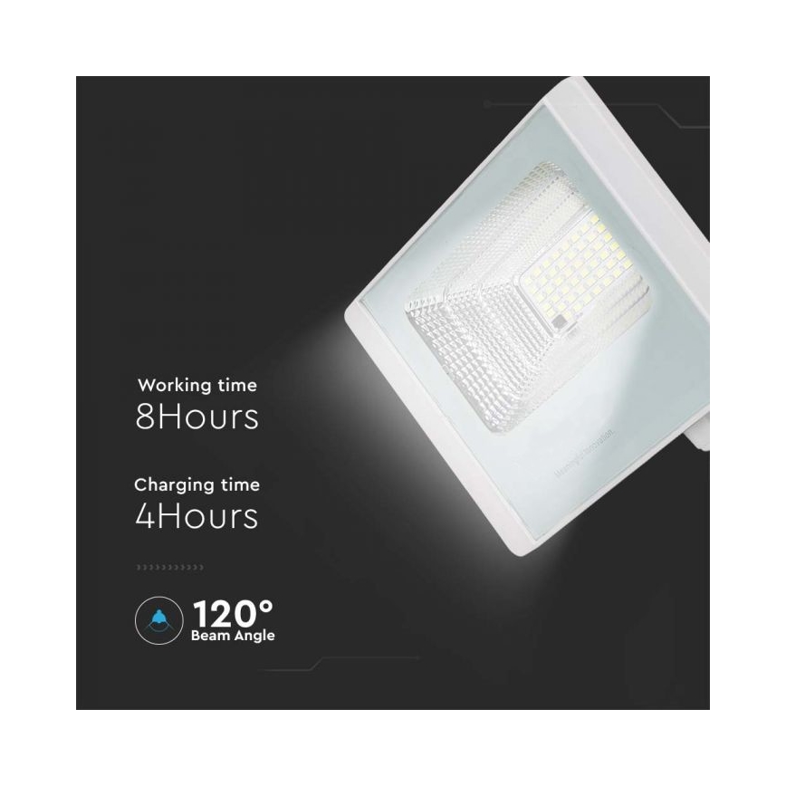 LED Екстериорен соларен прожектор LED/20W/3,2V IP65 4000K 20000 mAh + дистанционно управление