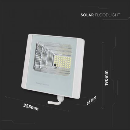 LED Екстериорен соларен прожектор LED/20W/3,2V IP65 4000K 20000 mAh + дистанционно управление