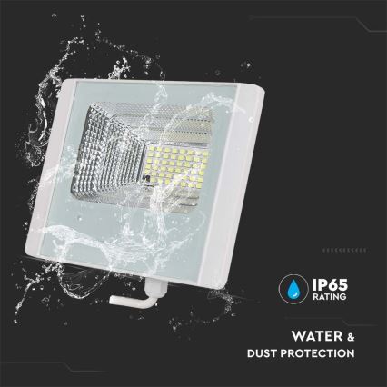 LED Екстериорен соларен прожектор LED/20W/3,2V IP65 6400K + дистанционно управление