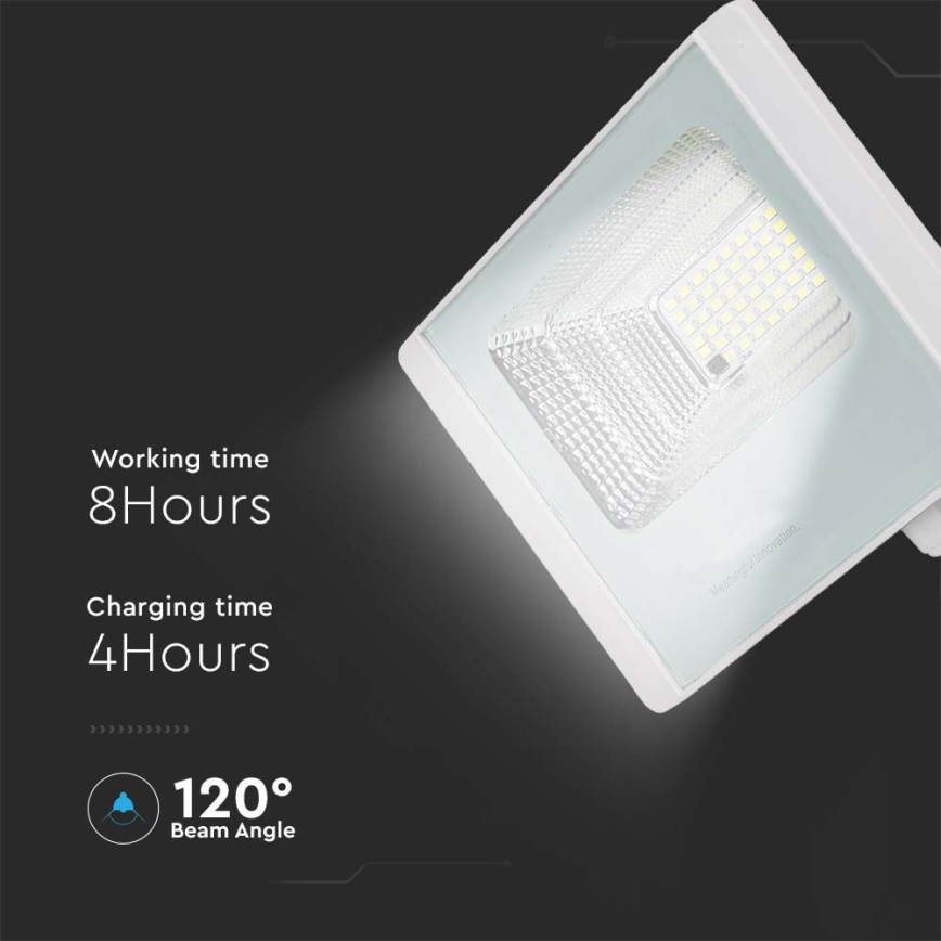 LED Екстериорен соларен прожектор LED/20W/3,2V IP65 6400K + дистанционно управление