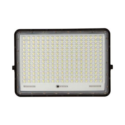 LED Екстериорен соларен прожектор LED/30W/3,2V 4000K черен IP65 + дистанционно управление