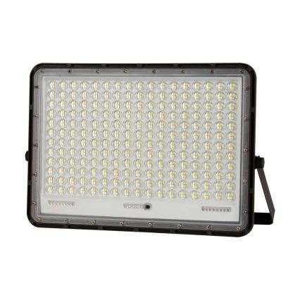 LED Екстериорен соларен прожектор LED/30W/3,2V 4000K черен IP65 + дистанционно управление