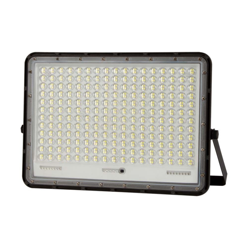 LED Екстериорен соларен прожектор LED/30W/3,2V 4000K черен IP65 + дистанционно управление