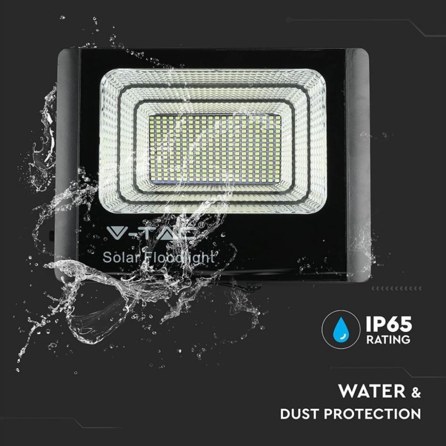 LED Екстериорен соларен прожектор LED/40W/10V IP65 6000K + дистанционно управление