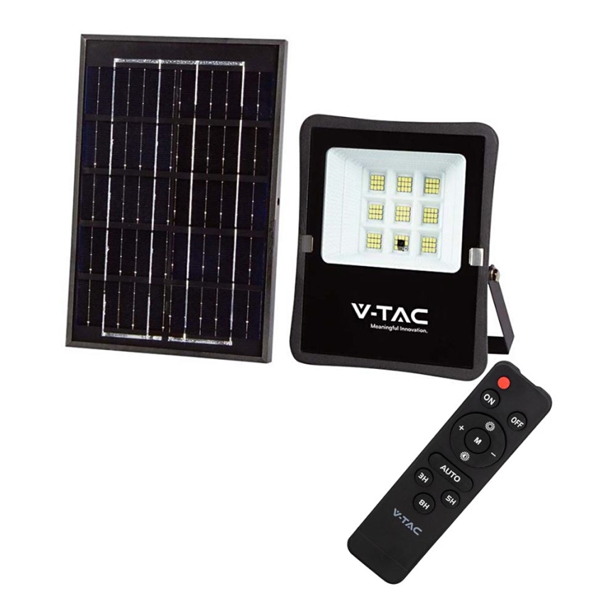 LED Екстериорен соларен прожектор LED/6W/3,2V 4000K IP65 5000 mAh + дистанционно управление