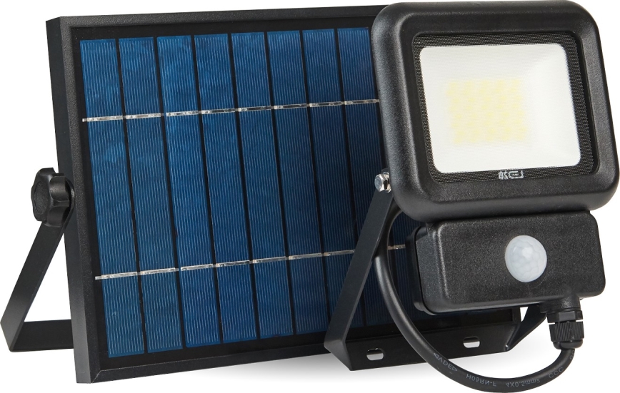 LED Екстериорен соларен прожектор със сензор LED/20W/3,7V 6500K IP65 4400 mAh