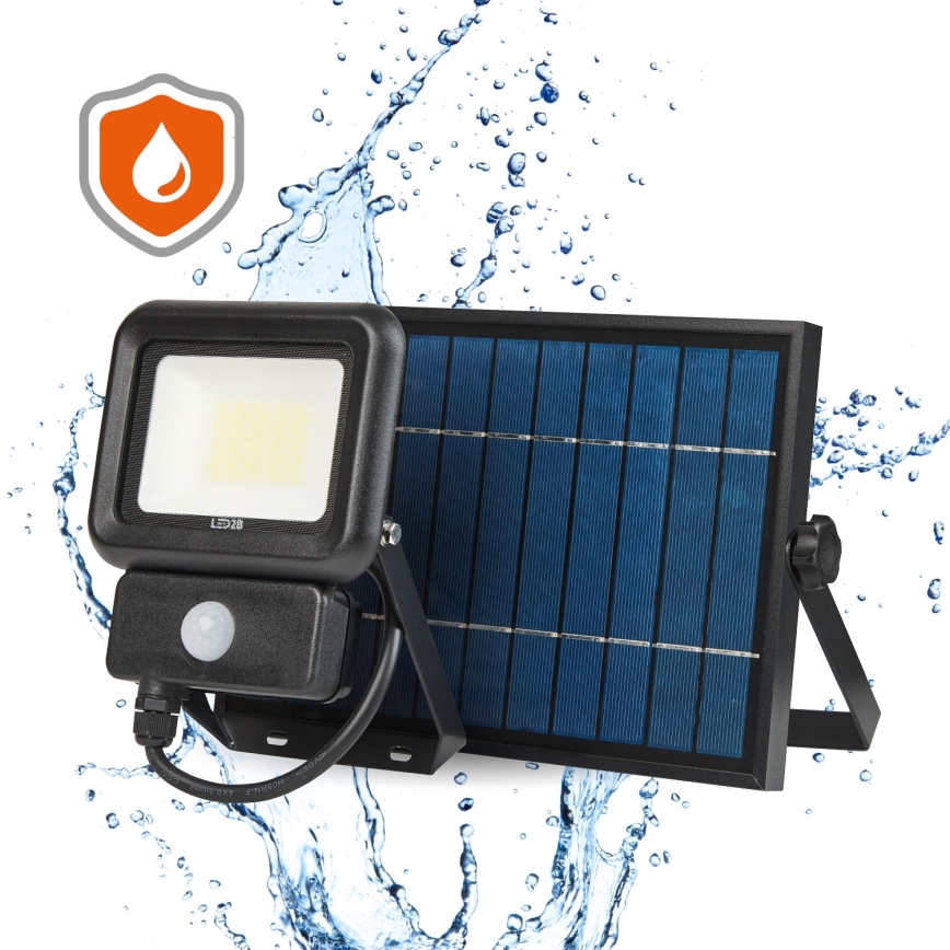 LED Екстериорен соларен прожектор със сензор LED/20W/3,7V 6500K IP65 4400 mAh