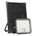 LED Екстериорен соларен прожектор със сензор LED/30W/6,4V IP65 3000/4000K + дистанционно управление