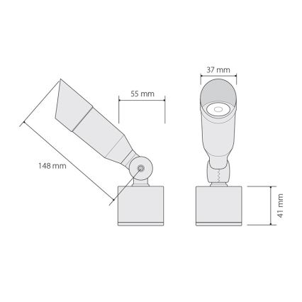 LED Екстериорен спот OKO 1xLED/1W/350mA IP54