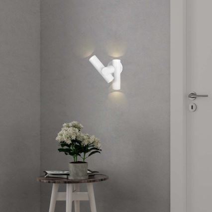 LED Екстериорен wall flexible спот 2xLED/3W/230V 3000K IP44 бял