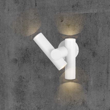LED Екстериорен wall flexible спот 2xLED/3W/230V 3000K IP44 бял