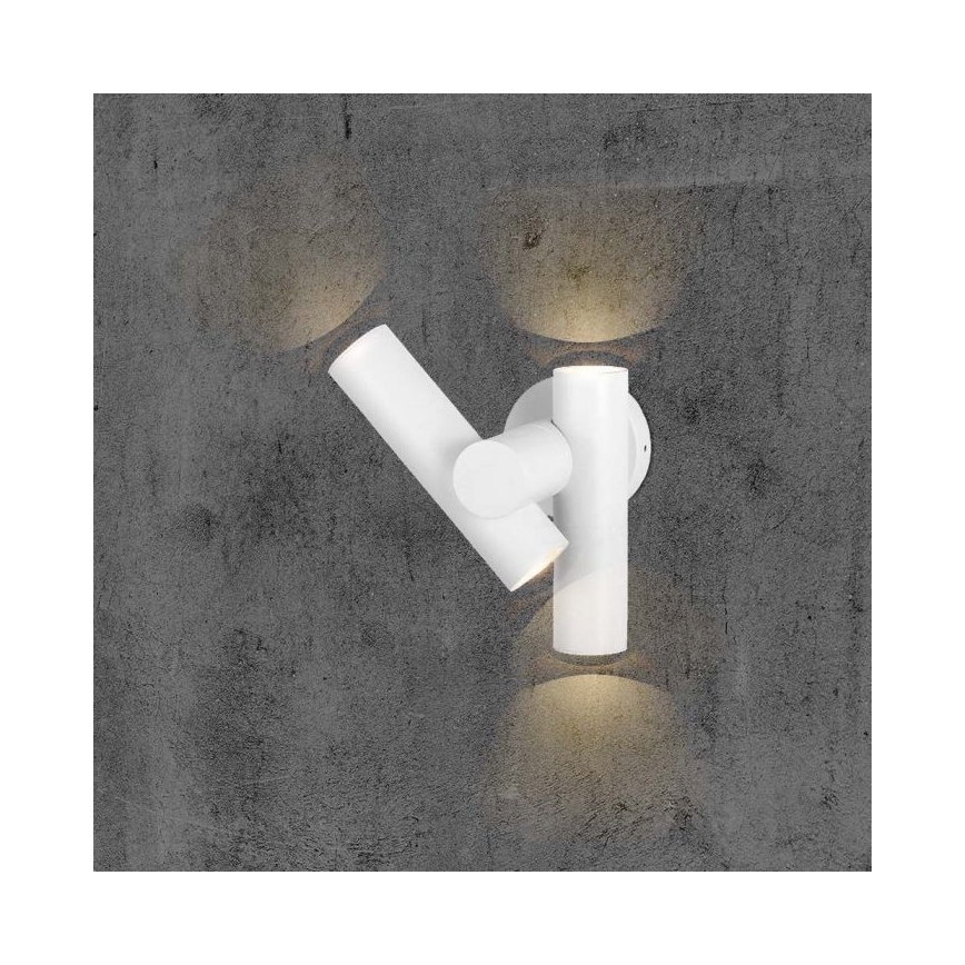 LED Екстериорен wall flexible спот 2xLED/3W/230V 3000K IP44 бял