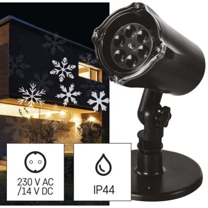 LED Екстериорен Коледен проектор LED/3,6W/230V IP44 студено бял