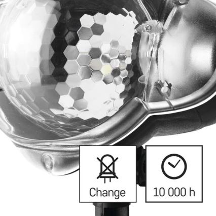 LED Екстериорен Коледен проектор LED/4W/230V IP44 бял