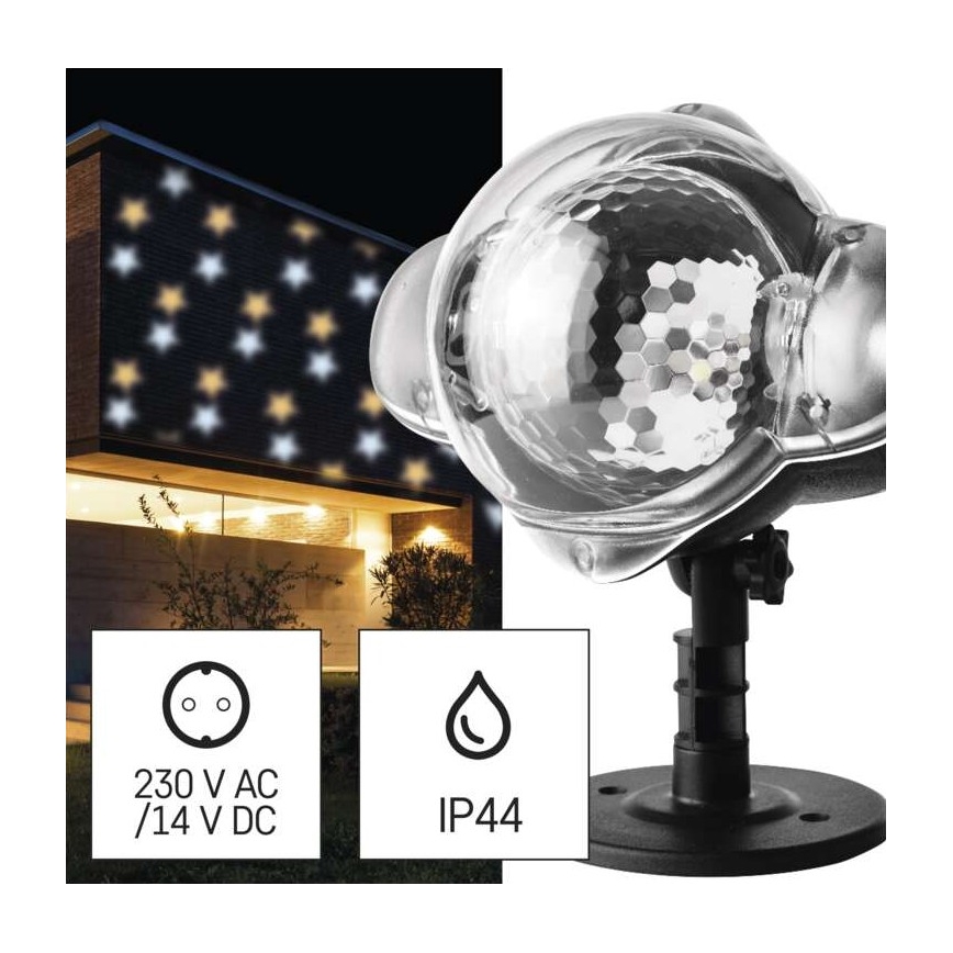 LED Екстериорен Коледен проектор LED/4W/230V IP44 топъл/студен бял
