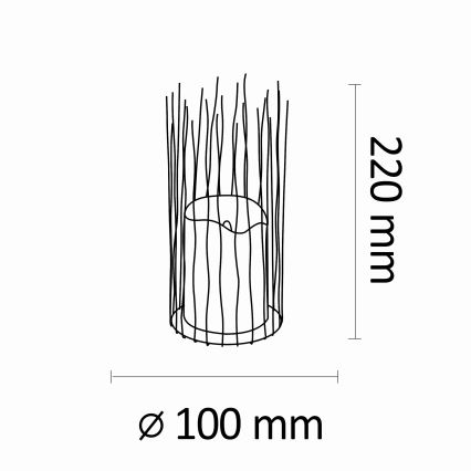 LED Екстериорна декоративна лампа NYBORG LED/2xAA 22 см IP44 топло бяло